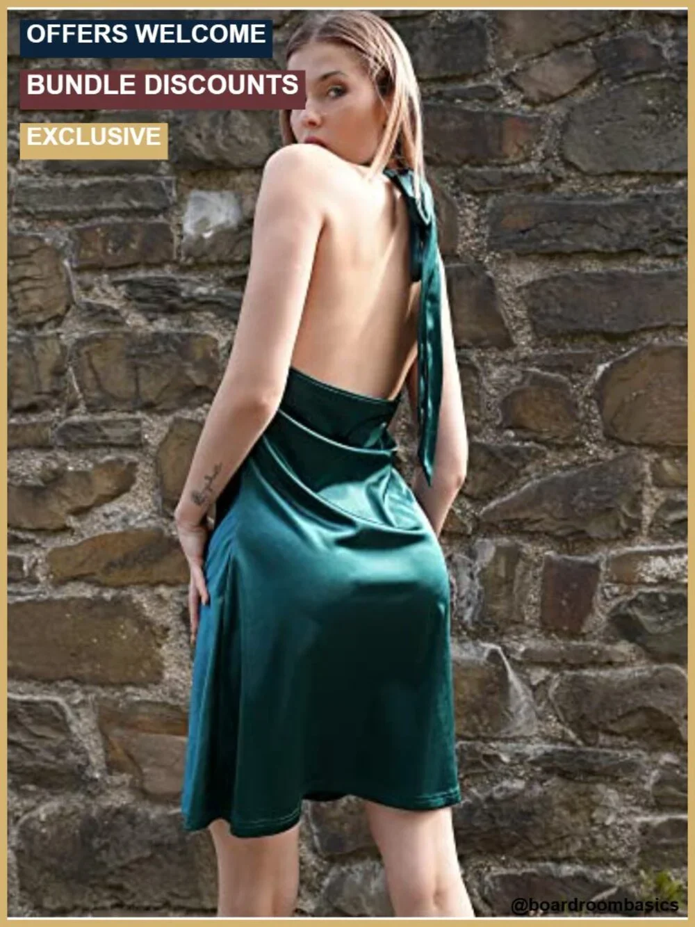 Satin Halterneck Mini Dress Cowl Neck Silky Party Club Dress